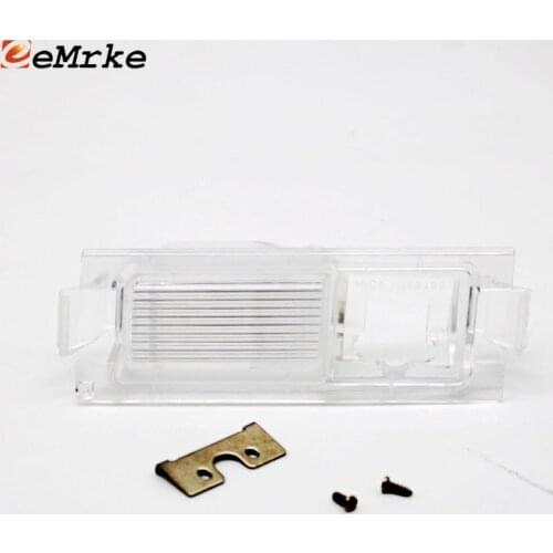 EEMRKE Car Rear View Camera Bracket License Plate Lights Housing Mount for Hyundai Solaris Hatchback Russia 2011 to 2017