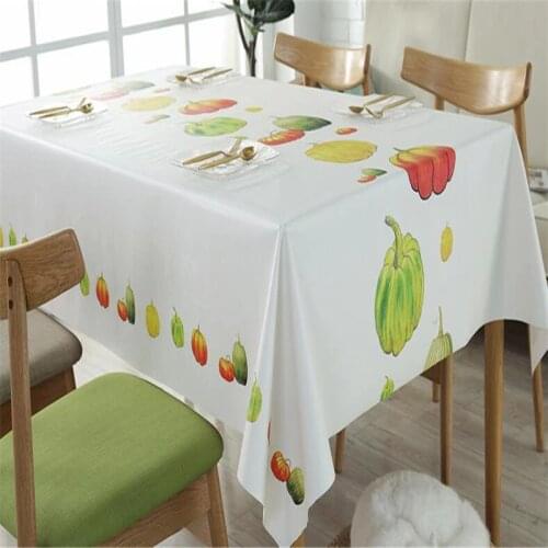 Free Shipping Very Cheap PVC Tablecloth Tea Cup Mat Cover Runner Water Oil Scalding Proof Dining table Multi-Colour Kitchen
