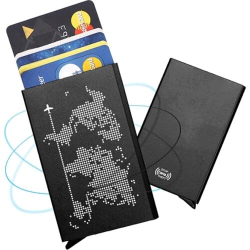 RFID Credit Card Holder Men Women Metal Money Clip Wallet Business ID Card Holder Mens Smart CardHolder Unisex Luxury 6 Colours