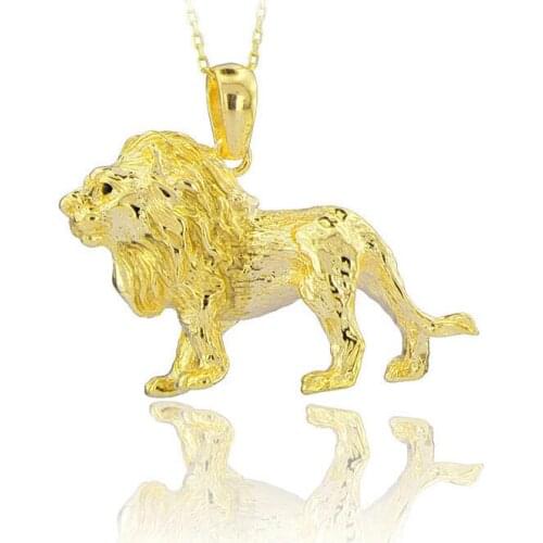 Wild Lion Necklace 925 Sterling Silver Wild Life Necklace