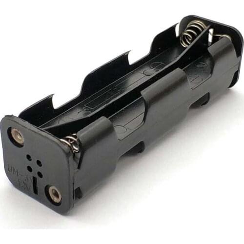 Long Strip Type 8 X 1.5V AA Black Plastic Battery Case Holder 12V Back To Back Batteries Storage Box