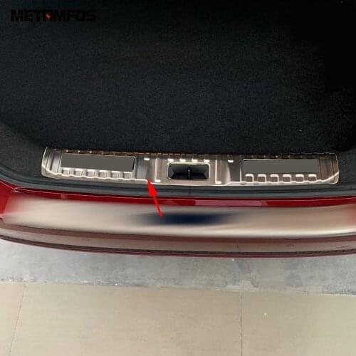 For Nissan Sentra Bluebird Sylphy 2020 2021 Inner Rear Trunk Bumper Foot Plate Tail Gate Door Scuff Guard Plate Car Accessories
