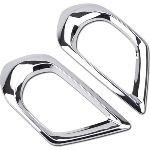 For Subaru forester SJ 2014 2015 2016 Chrome Front Fog Light Lamp Bumper Foglight Cover Trim Frame Car Styling Molding