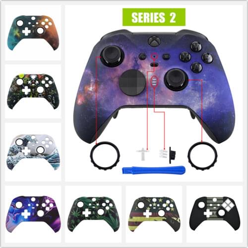 Joker Soft Touch Faceplate Front Housing Shell Replacement Kit for Xbox One Elite Series 2 Controller Model 1797