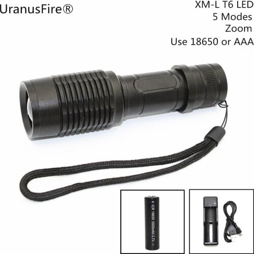 Camping light 5 Modes lights T6 LED lamp convex lens Zoomable LED lantern use AAA or 18650 battery