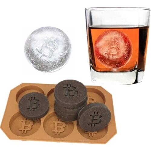Bitcoin Ice Mold Lattice Freeze Mold Silicone Chocolate Cookie Muffin Baking Tool Sponge Mousse Dessert Cake Decorating
