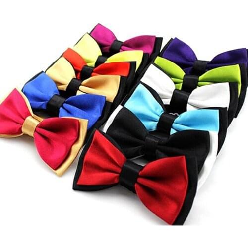 MEN ADULT Bowties Solid Butterfly Bowtie Novelty Accessories Gift Bow Tie Party Neckwear New Wholesale Bowknot BD153