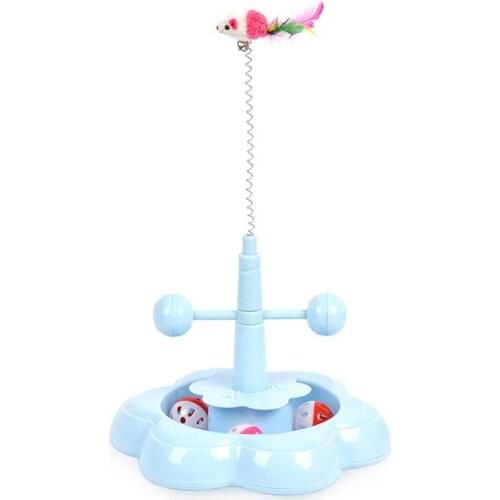 Cat Toy Creative Cat Teasing Toy Molar Grinding Claws Turntable Ball Toy With Funny Mouse And Cat Stick