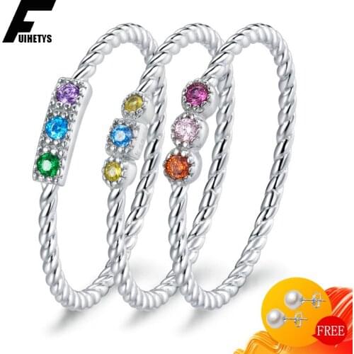 Trendy Women Ring s925 Silver Jewelry with Zircon Gemstone Finger Rings for Wedding Promise Party Gift Accessories Wholesale