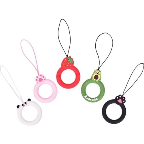 Cartoon 1pc Silicone Short Rope Multifunction Charm Lanyard Cute Hand Strap
