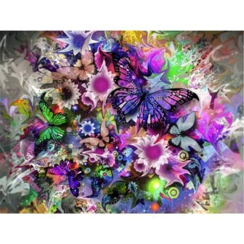 Hot Full Drill round Diamond 5D DIY Diamond Painting"Pretty butterfly"Diamond Embroidery Cross Stitch Rhinestone Mosaic Painting