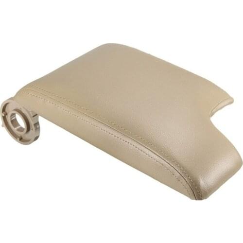 NEW-1Pcs Leather Armrest with Plastic Plate for BMW E46 3 Series 1999-2005 Left Hand Drive Beige