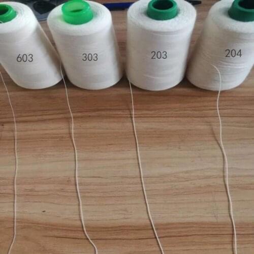 Dyed cotton thread 204 sewing threads white 800meters/piece thread for sewing machines
