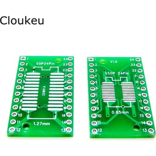 10Pcs Adapter plate SOP24 SSOP24 TSSOP24 SOP conversion DIP conversion board 0.65/1.27mm pitch