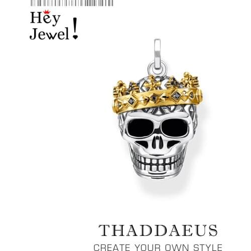 Pendant Skull Crown,2021 Brand Fine 925 Sterling Silver Jewelry Europe Accessories Strength And Dignity Gift For Woman Men