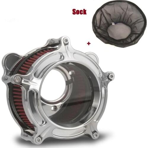 Clear see through Chrome Air Cleaner red Filter Rain Socker Cover Fit For harley Touring 2017-2020 Softail 2018-2020