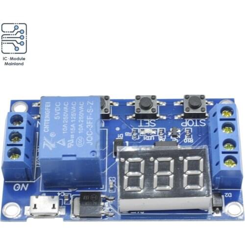 5V Relay Module Micro USB Delay Relay Automation Cycle Switch Controller Board LED Display