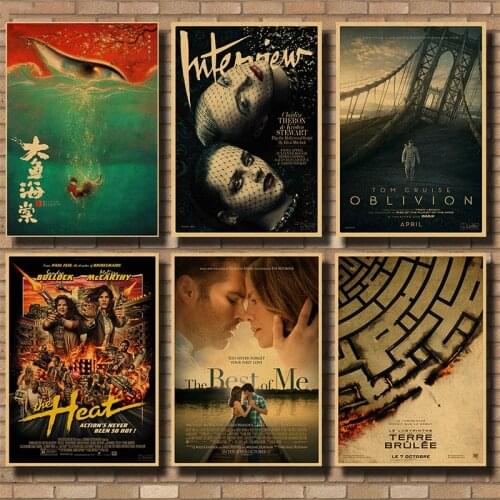 Movie Retro Poster Art Adornment Vintage Anime Prints Living Room Decorative Painting Cafe Kraft Paper Wall Stickers gift 2