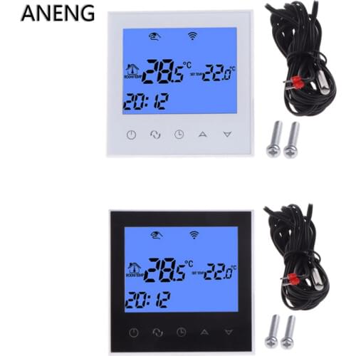 ANENG WiFi Thermostat Remote Control Electric Floor Heating System 12/16A Touch Screen