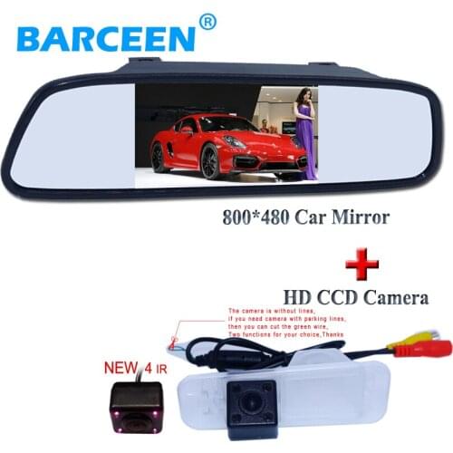 Universal car rear view monitor 4.3" screen 800*480 with the original car reversing camera for KIA K2 Rio Sedan