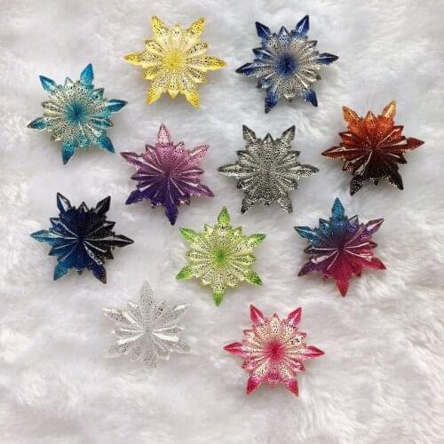 10pcs 32mm Flowers Flatback Acrylic Rhinestone applique stones crystals For Crafts Clothing Decoration DIY wedding