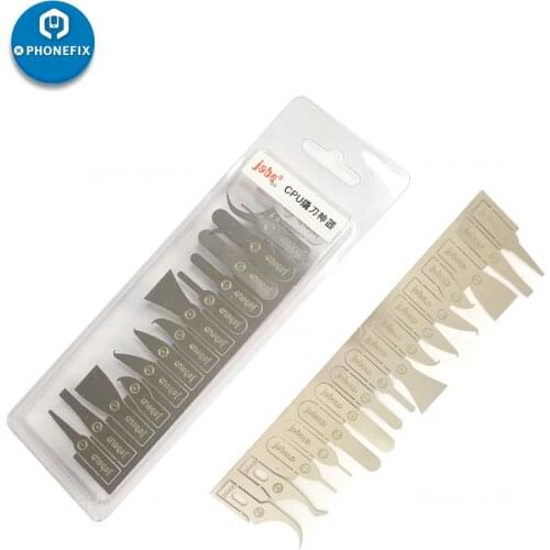 PHONEFIX 16 in 1 Ultra Thin Blade Knife Set High Precision Motherboard BGA Chip Remove Blade UV Glue Scraper For Phone Repair