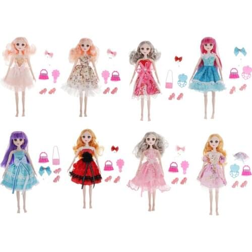 20 Ball Jointed Dolls 36cm Fashion Hair Clothes Accs for Kids Gift