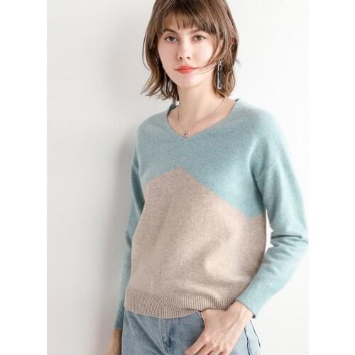 21 Autumn and winter series new style 100% wool sweater short loose and comfortable cashmere knitted pullover womens clothing