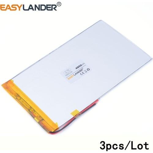 3pcs/Lot 4900mah 3095130 lithium Li ion polymer rechargeable battery For DIY Mp3 MP4 MP5 GPS PSP PAD Mobile Tablet PC power bank