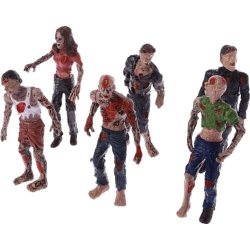 6Pcs Terror Zombies Kids Children Action Figure Toys Dolls Walking Corpses Model