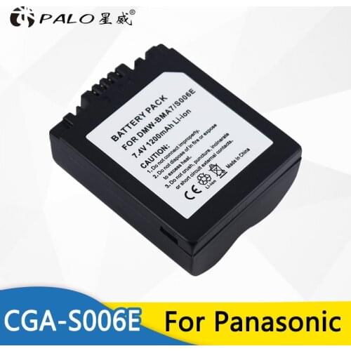 Palo 1pc CGA-S006 S006E Li-ion Battery CGR-S006E DMW-BMA7 Camera Battery CGR-S006A For Panasonic DMC-FZ7 FZ8 FZ18 FZ28 FZ35 FZ50