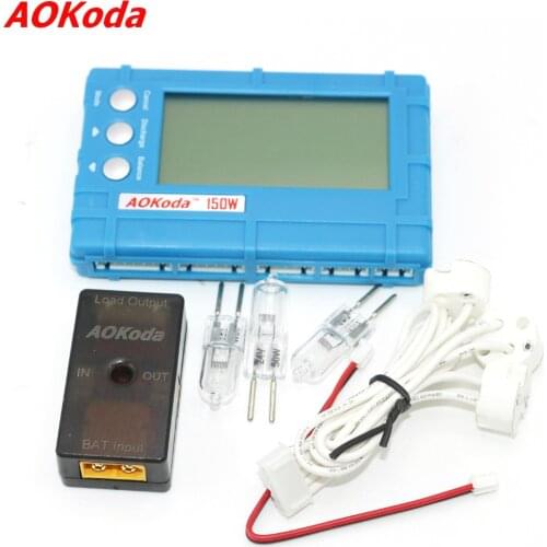 AOKoda 150W 3 in 1 RC 2s-6s Lipo Li-Fe Battery Balancer LCD+Voltage Meter Tester+Discharger