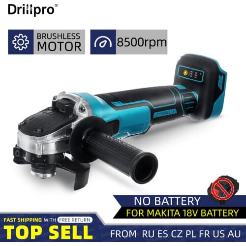 18V 125/100mm Brushless Cordless Impact Angle Grinder Variable Speed For Makita Battery DIY Power Tool Cutting Machine Polisher