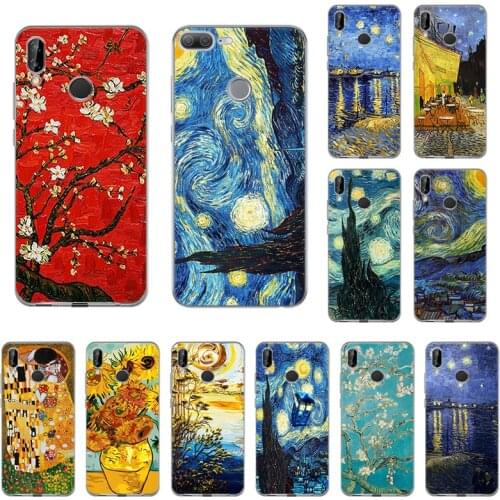 Van Gogh Starry Night Soft TPU Phone Case for Huawei Honor 9A X10 9C 30 20 Pro 8X 9X 9S 10X Lite 10i 8A 8S 8C Y5P 7S Cover