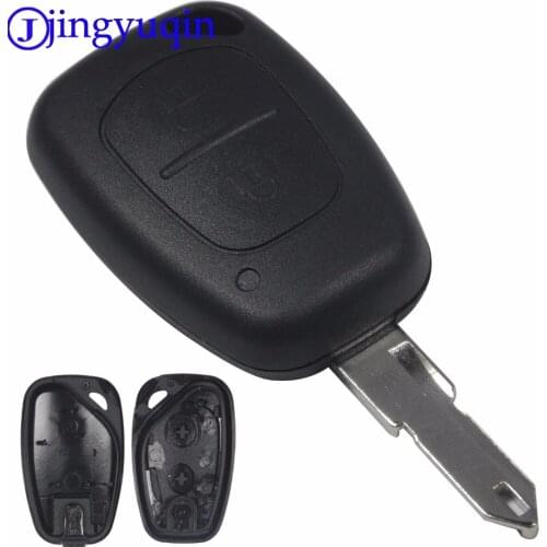 Jingyuqin 2 Button Remote Car Key Shell Cover Fob Case For Vauxhall/Opel Vivaro/ Renault Movano Trafic Renault Kangoo No Blade