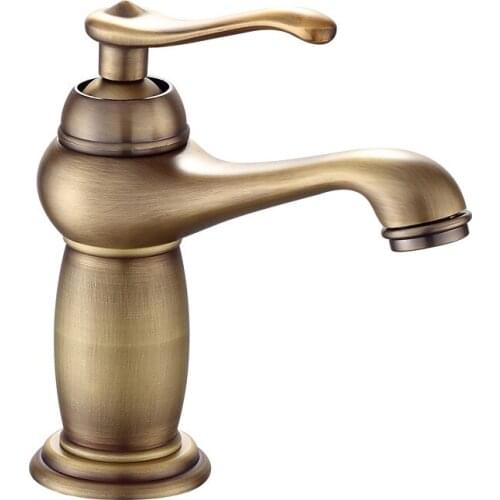 Quality Bathroom Basin Faucet Antique Brass Mixer Solid Copper Luxury Europe Style Tap Taps