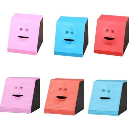 Money Eating Face Box Cute Facebank Piggy Coins Bank Funny Money Coin Saving Bank Children Toys Gift Home Decoration