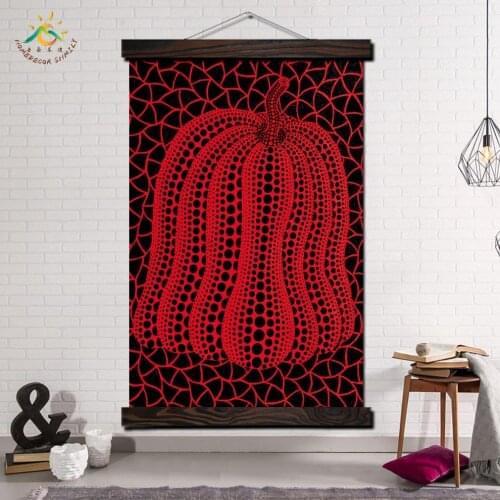 Red Pumpkin Japan Artist Modern Canvas Art Prints Poster Wall Painting Scroll Painting Artwork Wall Art Pictures Home Decoration