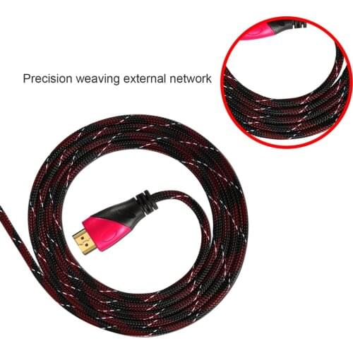 LESHP High Speed 8Meters/26ft Red + Black HDMI 4Kx2K High Definition Cable 2 PCS Supports 3D & Audio Return Channel