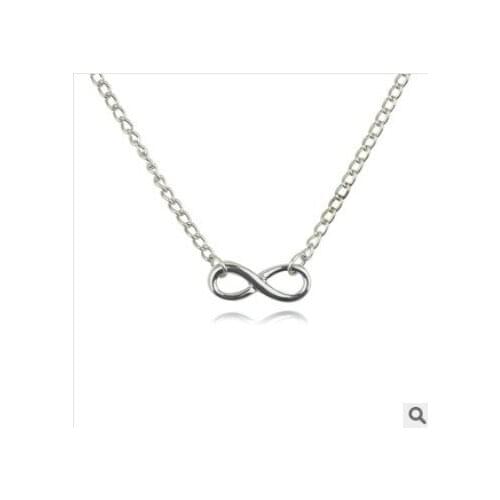 ZRM 20pcs/lot Fashion charm simple infinite symbols necklace women design brand jewelry high quality factory price