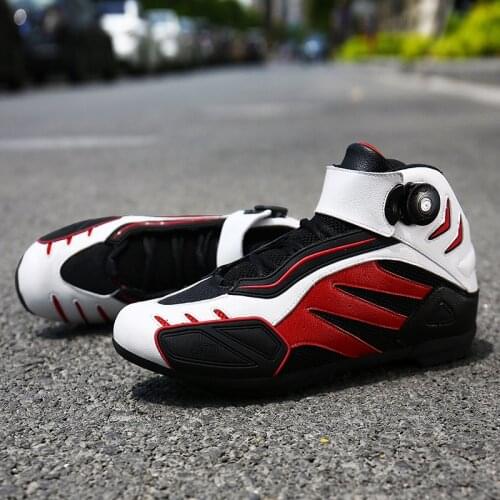 NEW Fashion Men Mesh BOOT Motorcycle Shoes Bicycle Tourist Boots Motorbike Riding Racing Botas Moto Boot Ankle Shoe