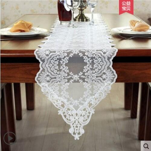 New European table runner luxury lace tablecloth wedding decoration elegant pendant piano cover romantic embroidery table cloth