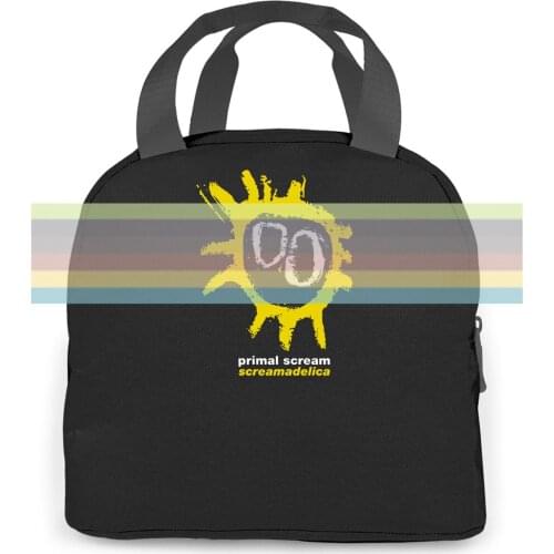 Official Primal Scream Screamadelica Yellow More Light Riot City Blues Hot women men Portable insulated lunch bag adult