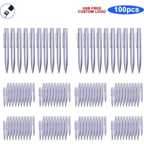 Wholesale 100pcs free logo usb 2.0 metal flash pen drive 4gb 8gb 16gb 32gb 128gb usb flash drive flash usb memory stick usb 64gb