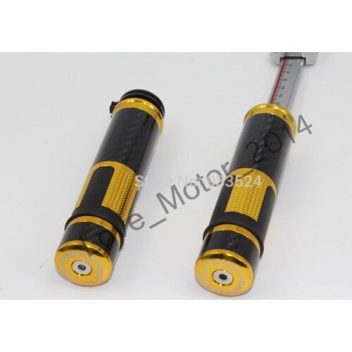 Pair Motorcycle 7/8" 22mm Handlebar Hand Grips Gold And Black For Suzuki GSX-R 600 750 1000 1300 K3 K1 K4 K5 K6 K8