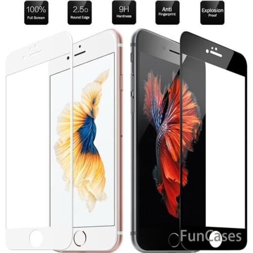 Full Screen Protection Tempered Glass For Apple iPhone 6 6s Plus Screen Protector for iPhone 7 Plus 8 Plus X 5 5S SE XS MAX XR