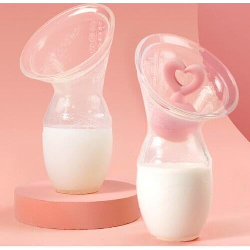 Manual hands-free leakage and high temperature resistant silicone breast pump J03