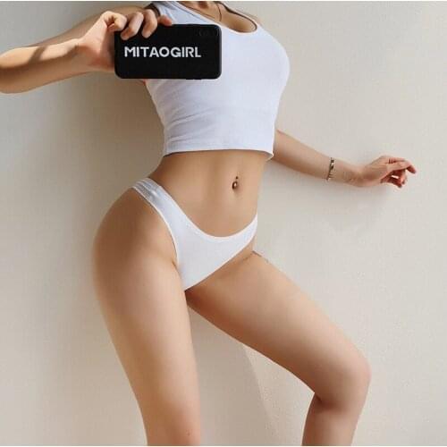 Plus Size M-XXL Women Panties Sexy G String Ice Silk Thong Seamless Underwear T Back Candy Color Girls Briefs Underpants