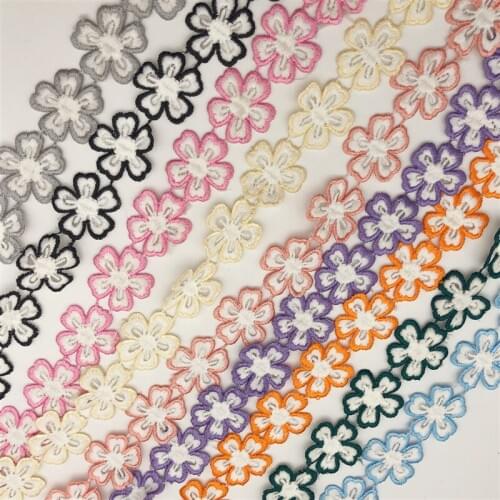 15Yard Polyester Flower Embroidered Applique Lace Trim Sewing crafts
