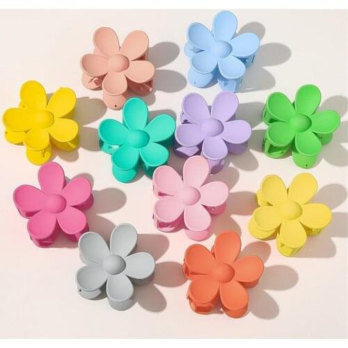 Candy Color Hair Clip High-quality Material Flower Shaped Hairpin